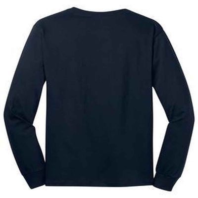 Port & Company Long Sleeve 5.4-oz. 100% Cotton T-Shirt. PC54LS, Navy 2XL