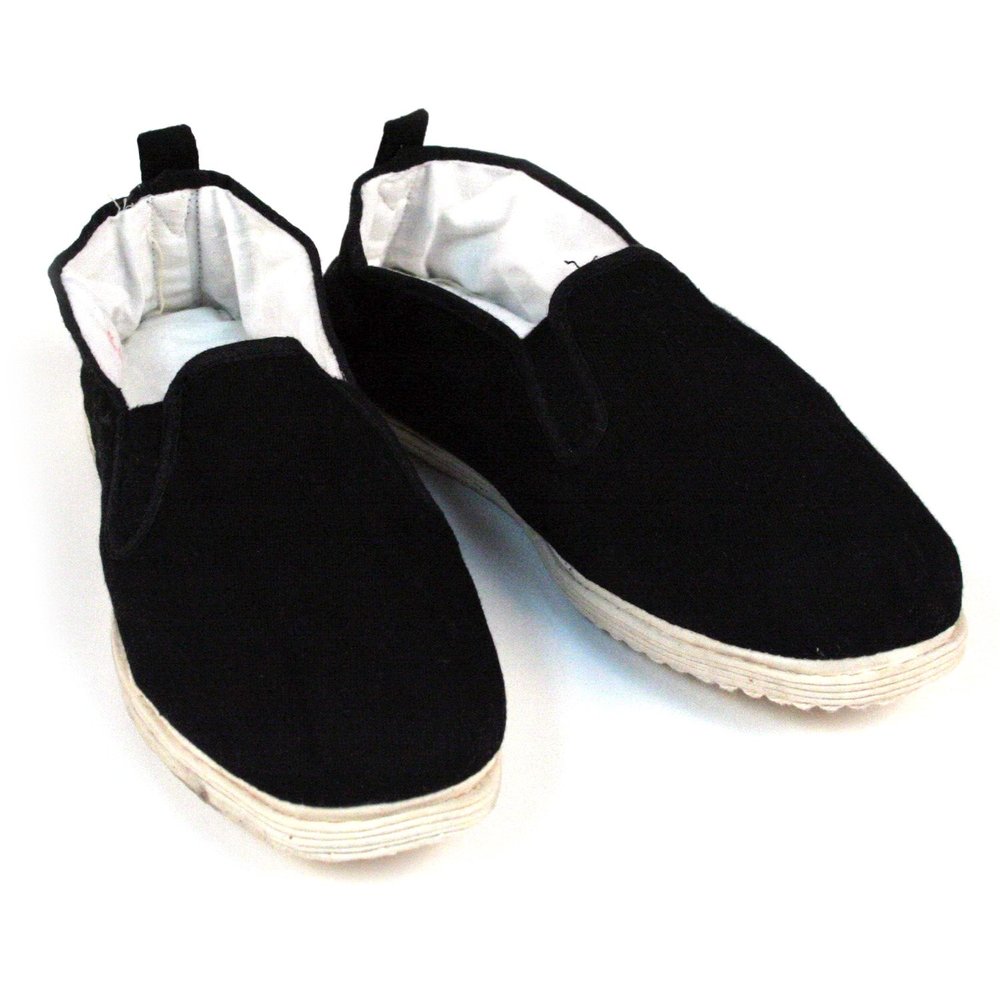Ace Martial Arts Supply Kung Fu Closed Toe Slip On Shoes -Cotton Sole, and Yellow Bubble Gum Sole (Cotton Sole, 39 M EU)