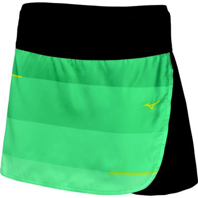 Mizuno Running Women's Jasmyn Sunset Skirt, Black/Columbia, Large