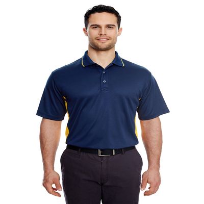 8406 UltraClub Men's Sport 2-Tone Polo , Navy/ Gold , 3X-Large