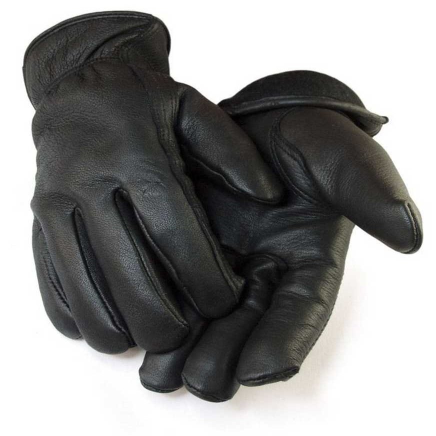 NORTH STAR Mens Full Grain Black Deerskin Lined with 100 gram 3M Lining 013B