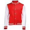 Awdis Kids Unisex Varsity Jacket/Schoolwear (XS - 3/4 Years) (Jet Black/Heather Grey) view 3