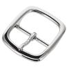 Buckleguy.com 1382 Nickel Plate, Center Bar Buckle, Solid Brass-LL, 1-1/2" view 1