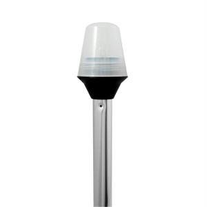 Attwood Frosted Globe All-around Pole Light W/2-pin Locking Collar Pole - 12v - 24"