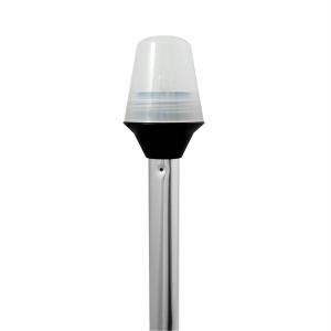 Attwood Frosted Globe All-around Pole Light W/2-pin Locking Collar Pole - 12v - 24"