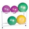 CanDo 30-1833 Inflatable Exercise Ball, Accessory, PVC Stationary Floor Rack, 2 Shelf, 62" x 20" x 42" view 1