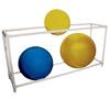 CanDo 30-1833 Inflatable Exercise Ball, Accessory, PVC Stationary Floor Rack, 2 Shelf, 62" x 20" x 42" view 2
