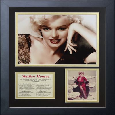 Legends Never Die Marilyn Monroe Black Lace Framed Photo Collage, 11x14-Inch