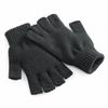 Beechfield Unisex Plain Basic Fingerless Winter Gloves (S/M) (Charcoal) view 1