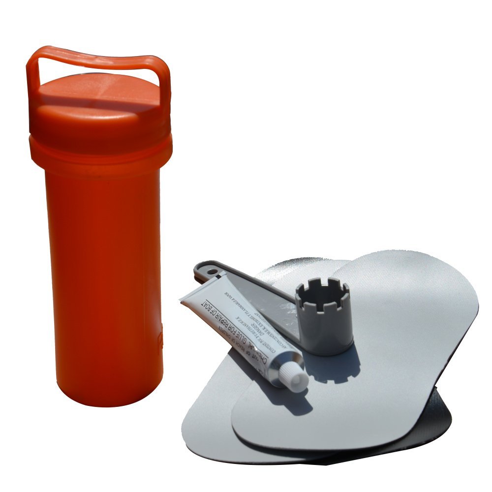 BRIS Inflatable Boat Repair Kit, 3 X PVC Patch, 1 X 30g Glue and 1 X Valve Wrench