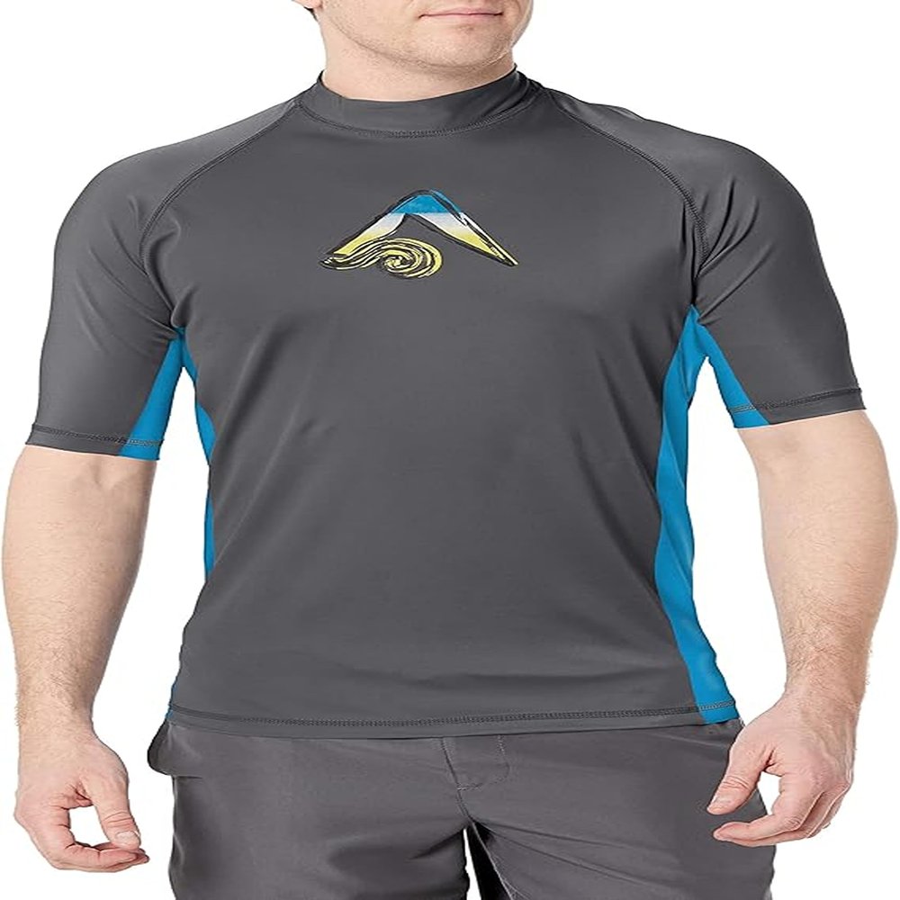 Kanu Surf Men's Mercury Upf 50+ Rashguard, Charcoal, Small
