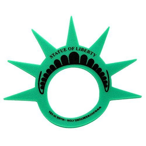 Fun Statue of Liberty Crown Hat Cap and Visor, (MADE in USA), Foam Crown for Costumes and New York City Theme Parties