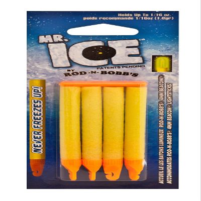 Rod-N-Bobb's Mr. Ice Bucket (4-Pack), 3-Inch, Yellow