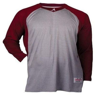 Intensity Boy'S Raglan Baseball Tee, Oxford/Cardinal, X-Large