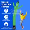 LookOurWay Air Dancers Wacky Waving Inflatable Tube Man Set - 10 Feet Tall Inflatable Dancing Man with Blower - Green view 3