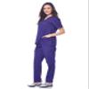 Dagacci Medical Uniform Womens and Mens Scrub Set Unisex Medical Scrub Shirt Top and Pant, Purple, Large, view 3