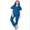 Dagacci Medical Uniform Womens Medical Scrub Set Shirt Top and Pant, Caribbean_, Large, view 2