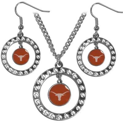 NCAA Texas Longhorns Rhinestone Jewelry Set