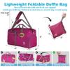 Bago Large Foldable Duffel Bags for Traveling Women & Men - 80L Packable Duffle Bag for Travel with Shoe Compartment - Water Repellant, Heavy Duty, Lightweight Folding & Collapsible (Pink) view 4