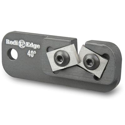 Redi-Edge Portable Knife Sharpener - Small Pocket knife Sharpener with Duromite Sharpening Element - Dog Tag Honing Rod at 40 for Kitchen, Home & Camping - Travel Knife Honing Rod