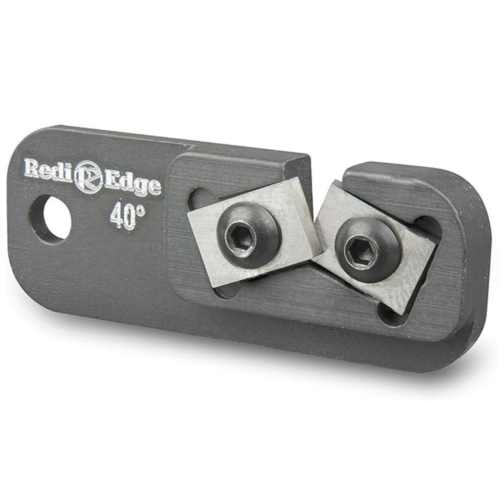 Redi-Edge Portable Knife Sharpener - Small Pocket knife Sharpener with Duromite Sharpening Element - Dog Tag Honing Rod at 40 for Kitchen, Home & Camping - Travel Knife Honing Rod