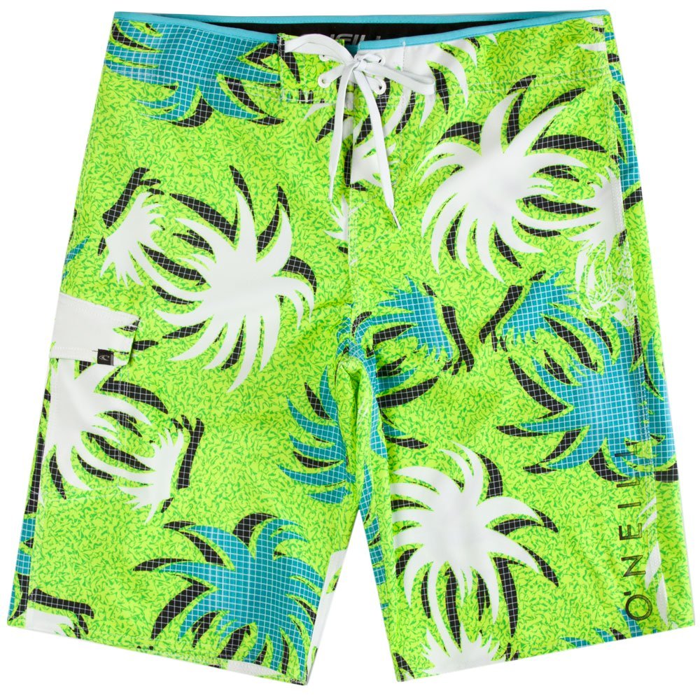 O'Neill Men's Santa Cruz Stretch Printed Boardshort, Yellow, 29