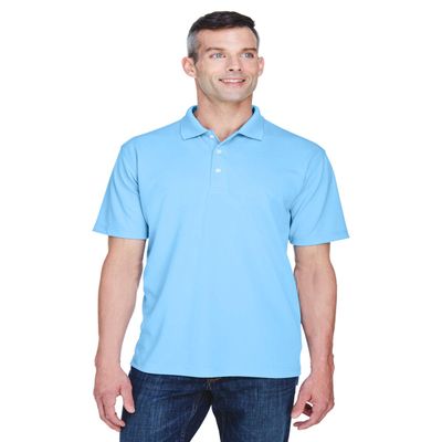 8445 UltraClub Men's Cool & Dry Stain-Release Performance Polo (Columbia Blue) (5XL)