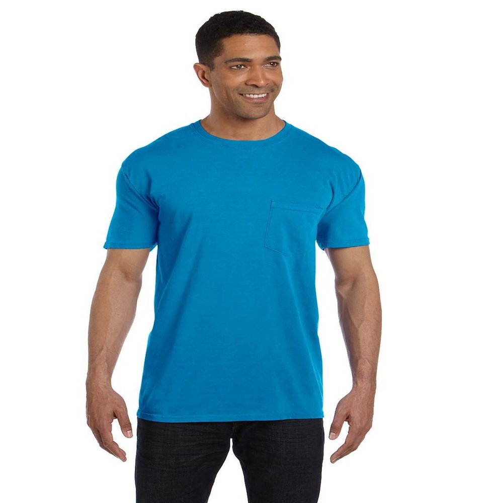 6030 Chouinard Men's Heavyweight Short-Sleeve Pocket Simple Tshirt 3XL Blue