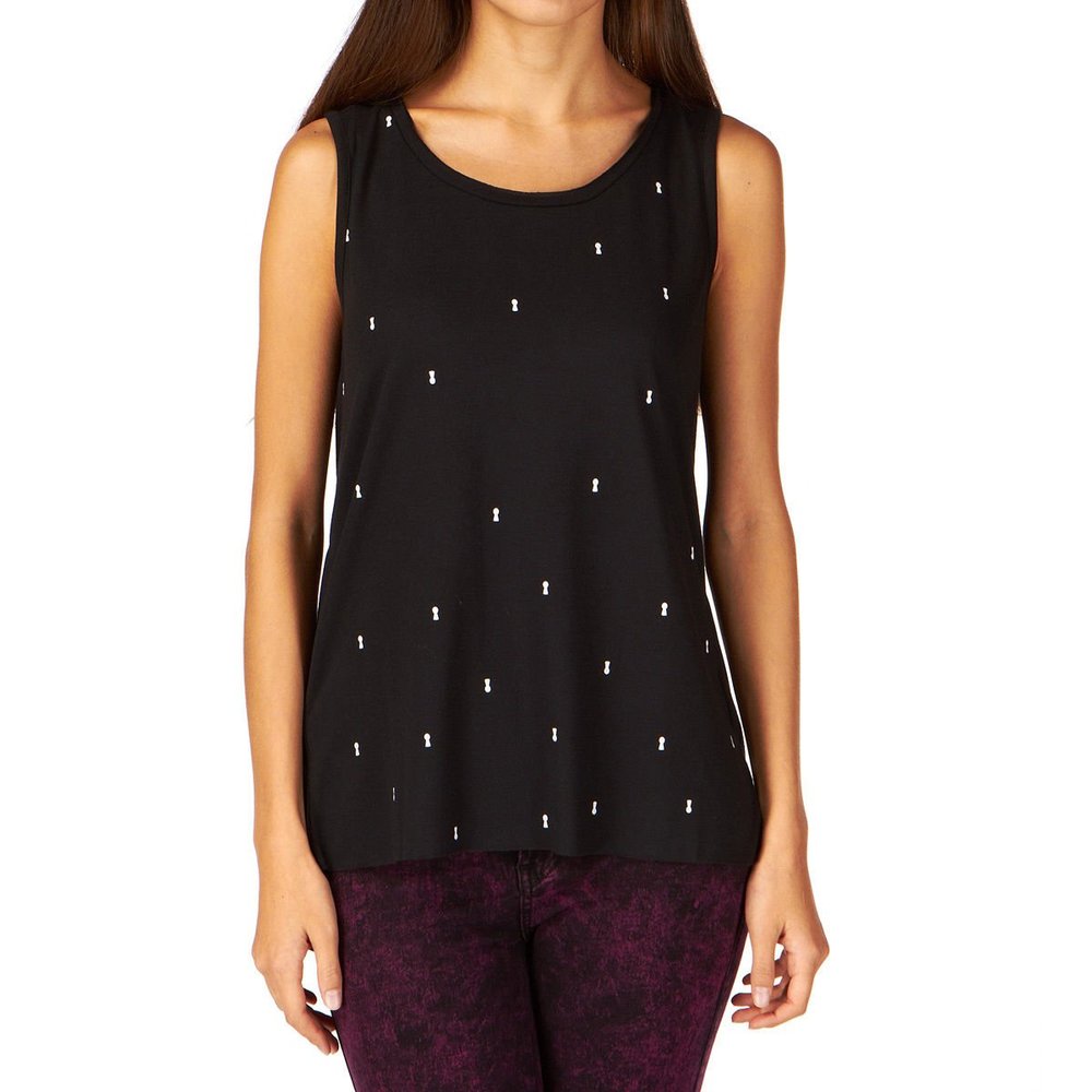 55DSL Juniors Thrall Tank Top, Black, XX-Small
