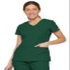 Dickies Womens Signature V-Neck Top with Multiple Patch Pockets Medical Scrubs Shirts, Hunter, XX-Small US view 1
