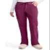 Dickies Women's Size Signature Mid Rise Drawstring Scrubs Cargo Pant, Wine, XX-Large Tall view 1
