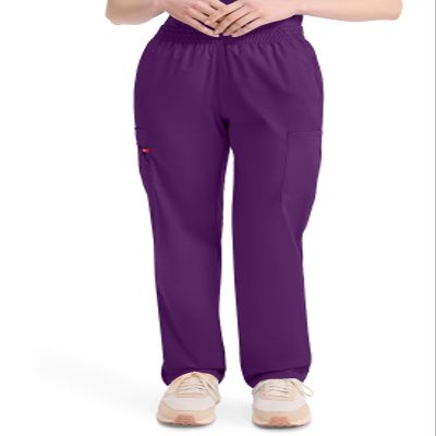 Dickies Women's EDS Signature Scrubs Missy Fit Pull-On Cargo Pant, Eggplant, 3X-Large