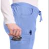 Dickies Women's Signature Mid Rise Drawstring Scrubs Cargo Pant, Ciel, XX-Large Tall view 2
