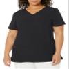 Heartsoul Womens Scrubs, Shaped V-Neck Top, Stretch Performance Fabric 20710, M, Black view 1