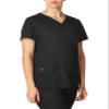 Heartsoul Womens Scrubs, Shaped V-Neck Top, Stretch Performance Fabric 20710, M, Black view 4