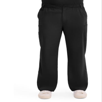 Dickies Men's Zip Fly Pull-On Scrub Pant, Black, X-Large