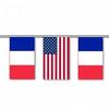 Flag and Banner International Signal Pennant - Nautical Pennants | Official Design | Decorative Maritime Outdoor Decor | Parties, Boats, Restaurants, Docks | Made in USA - France & U.S. String Pennants (Pennants: 9 in. x 12 in./String: 60 ft.) view 1
