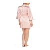 Linea Donatella Mom Lace Trim Chemise Nightgown & Wrap Robe Set Bisque Small view 1