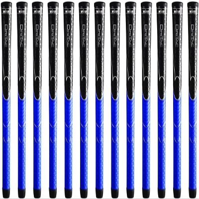 WINN DRI-TAC MIDSIZE 13 Pieces Black/Blue Golf Grip - Non-Slip & Cushioned Comfort - Incredible Comfort & Moisture-Wicking - Shock Absorption Benefits for Pain-Free Playability - AVS Technology - Hand