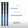 WINN DRI-TAC MIDSIZE 13 Pieces Black/Blue Golf Grip - Non-Slip & Cushioned Comfort - Incredible Comfort & Moisture-Wicking - Shock Absorption Benefits for Pain-Free Playability - AVS Technology - Hand view 4
