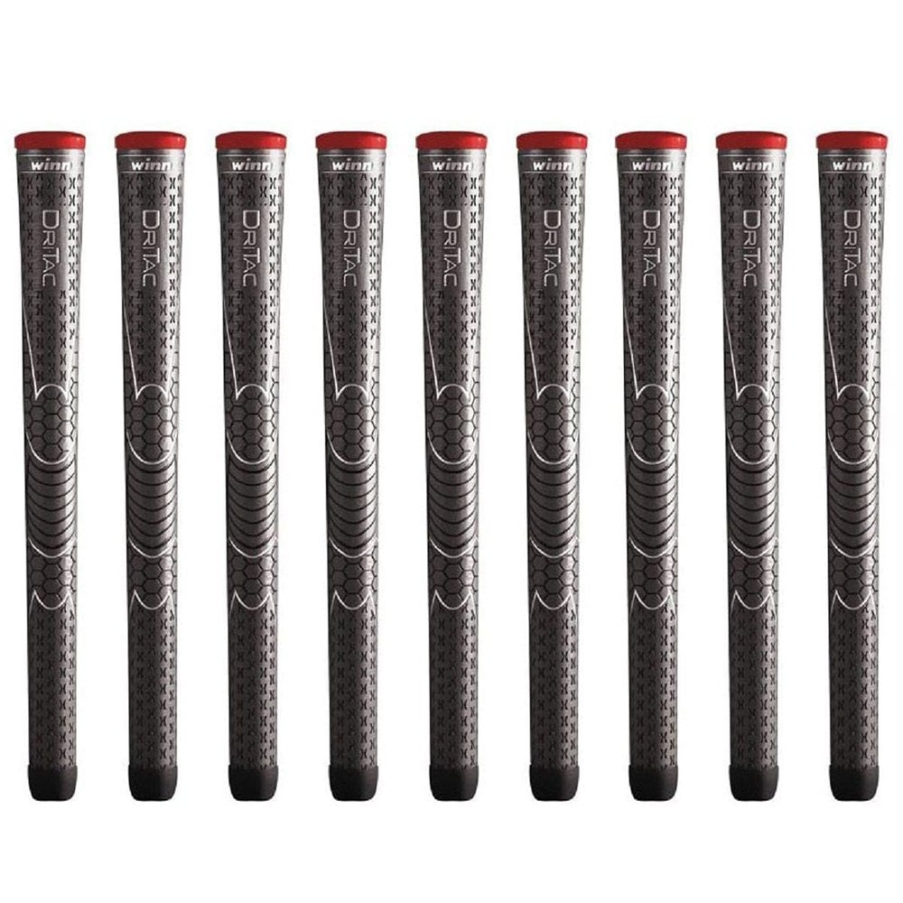 Set of 9 Winn Dri-Tac Standard Size Golf Grip  Non-Slip & Cushioned Comfort - Moisture-Wicking & Shock Absorption - AVS Technology - Hand Alignment & Lighter Grip PressureBest for Comfort, Shock Absorption, and All-Weather Performance