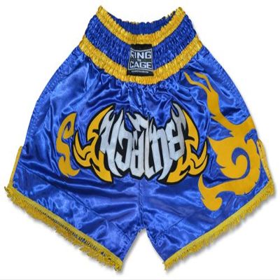 Muay Thai Short (Large) Blue/Gold