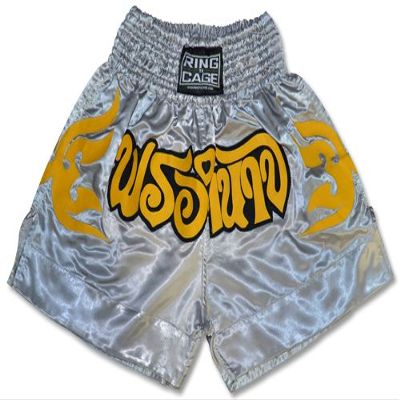 Muay Thai Short (Medium) Silver/Gold