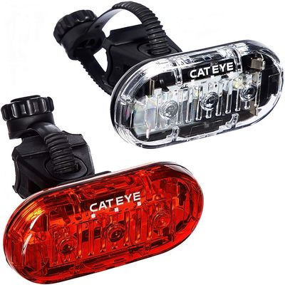 CATEYE Omni 3 Bike Safety Light  IPX4 Waterproof 3 LED Safety Light with 360 Visibility, Multiple Flashing Modes, AAA Battery, 200+ Hour Runtime, Fits Road, Urban, MTB & Kids Bikes (Omni 3 Combo)
