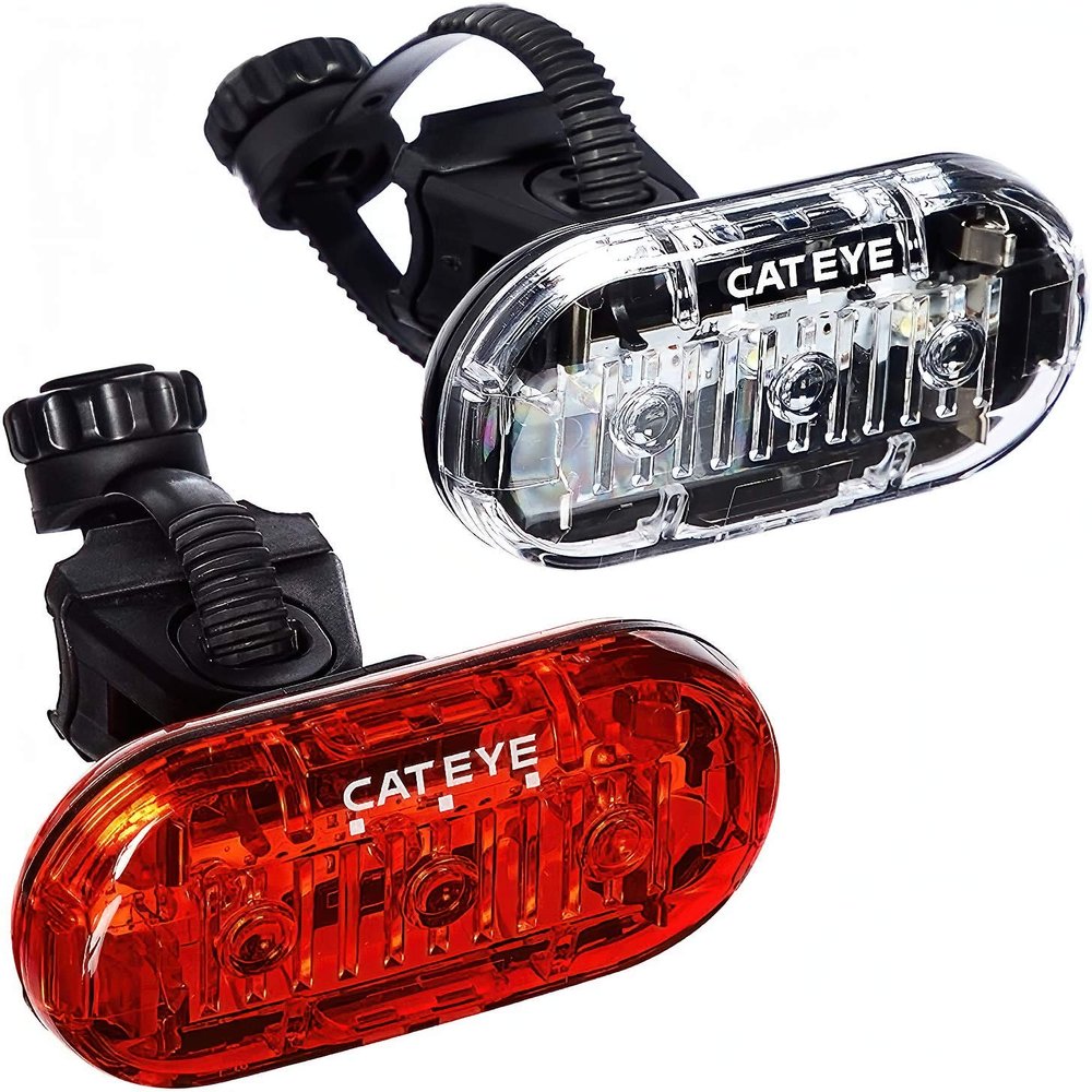 CATEYE Omni 3 Bike Safety Light  IPX4 Waterproof 3 LED Safety Light with 360 Visibility, Multiple Flashing Modes, AAA Battery, 200+ Hour Runtime, Fits Road, Urban, MTB & Kids Bikes (Omni 3 Combo)