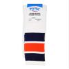 TCK Retro 3 Stripe Tube Socks (Navy/Orange, Large) view 3