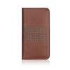 AYANO Infinity Dots - Brown Leather Flip Case with (White) Dots for iPhone 5/5s with Magic Tape - inf-dt-bww-fc-ip view 1