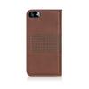 AYANO Infinity Dots - Brown Leather Flip Case with (White) Dots for iPhone 5/5s with Magic Tape - inf-dt-bww-fc-ip view 2