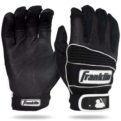Franklin Sports Adult MLB Neo Classic II Series Batting Gloves, Black, XX-Large