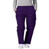 Adar Uniforms, Universal Scrubs for Women - Tapered Cargo Scrub Pants - 506 - Purple - S view 1